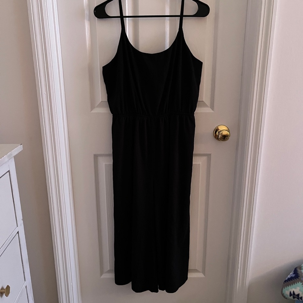 DAVI & DANI Black Spaghetti Strap Jumpsuit